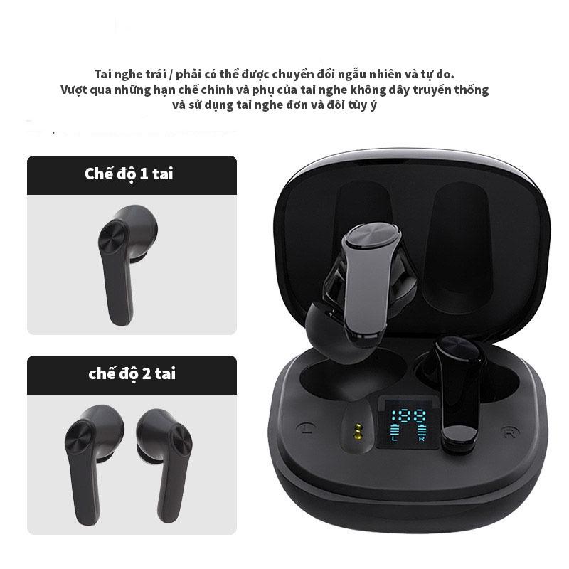 Tai nghe bluetooth không dây XT18 mới Tai nghe loa siêu trầm TWS 5.0 màn hình kỹ thuật số Pin khỏe sạc nhanh- HÀNG NHẬP KHẨU