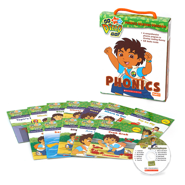 [Hàng thanh lý miễn đổi trả] Go, Diego, Go!: Phonics Box Set #2 With Cd