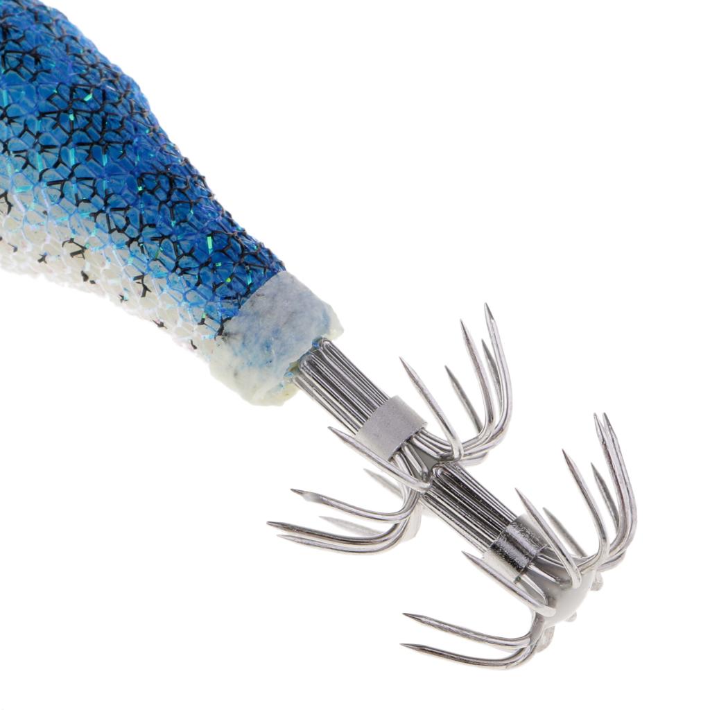 Luminous Squid Jig Hook Lifelike 3D Eyes Bionics Shrimp Fishing Lure