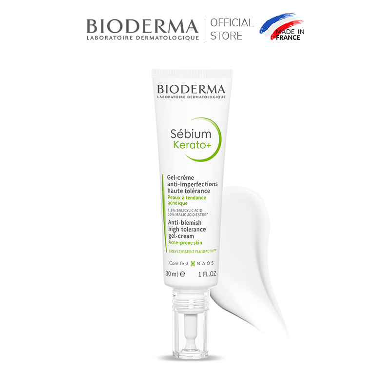 Kem dưỡng hỗ trợ giảm mụn chuyên sâu cho da mụn nhẹ đến trung bình Bioderma Sébium Kerato+ 30ml