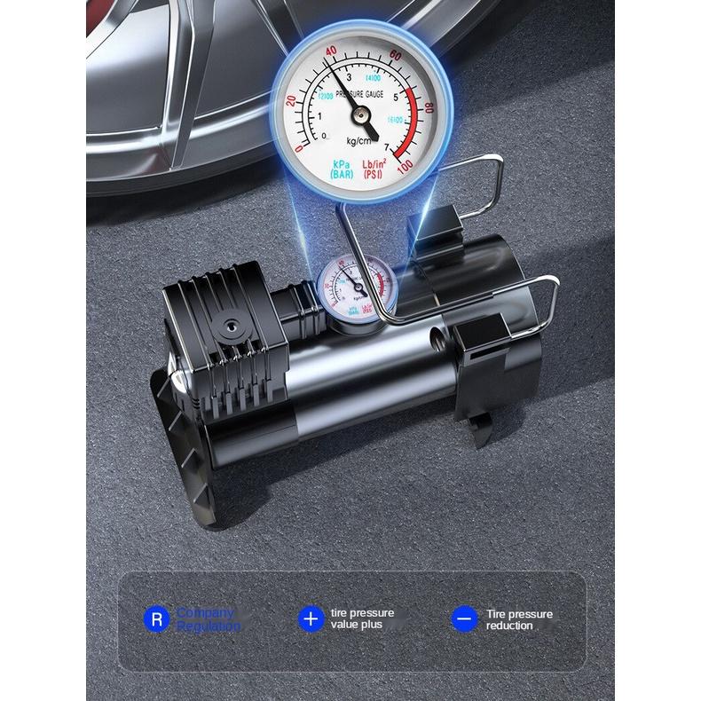 Bơm lốp xe máy/ô tô bằng kim loại 12V 120W