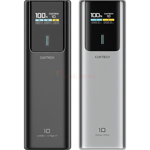 Sạc dự phòng Cuktech Power Bank 10 Plus 1USB 2Type-C 120W 15000mAh PB150P - Hàng chính hãng