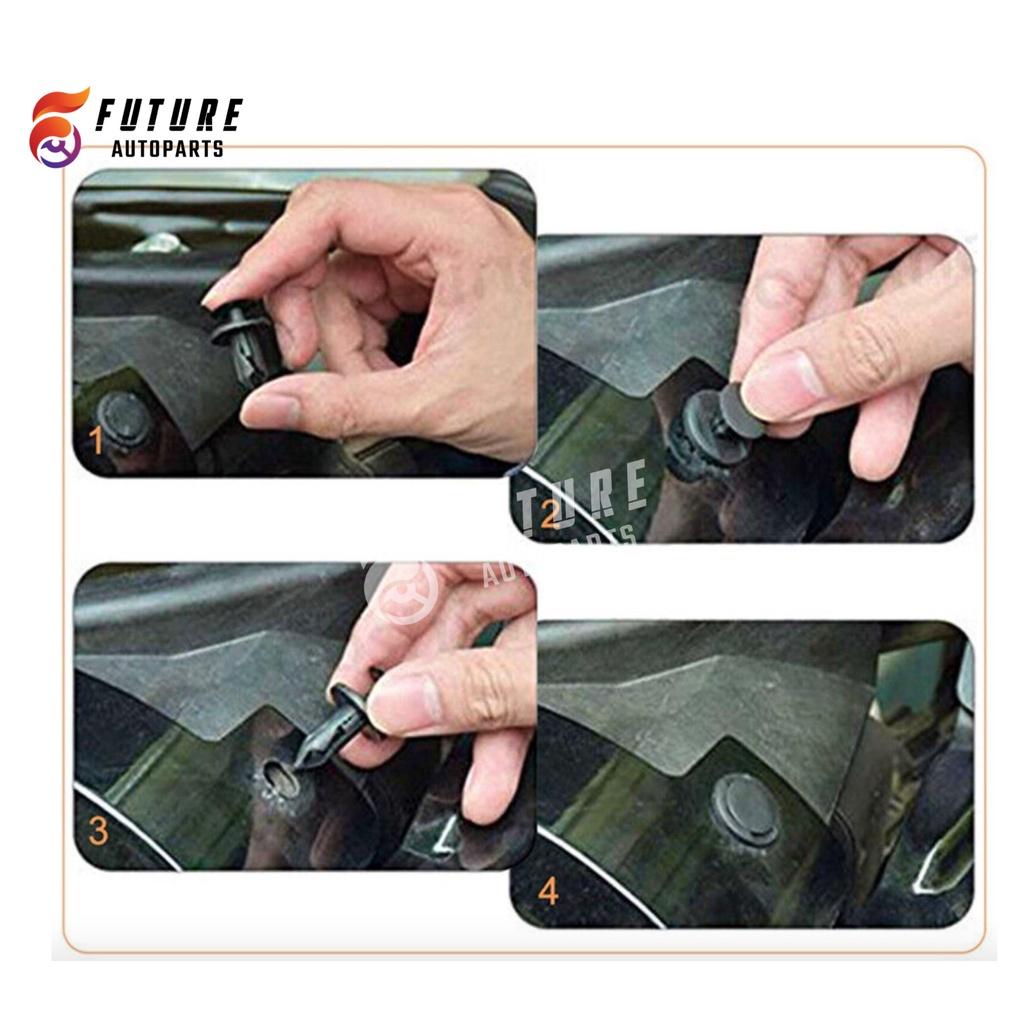 Bộ chốt nhựa, vít nở nhựa các cỡ thông dụng dành cho xe hơi
