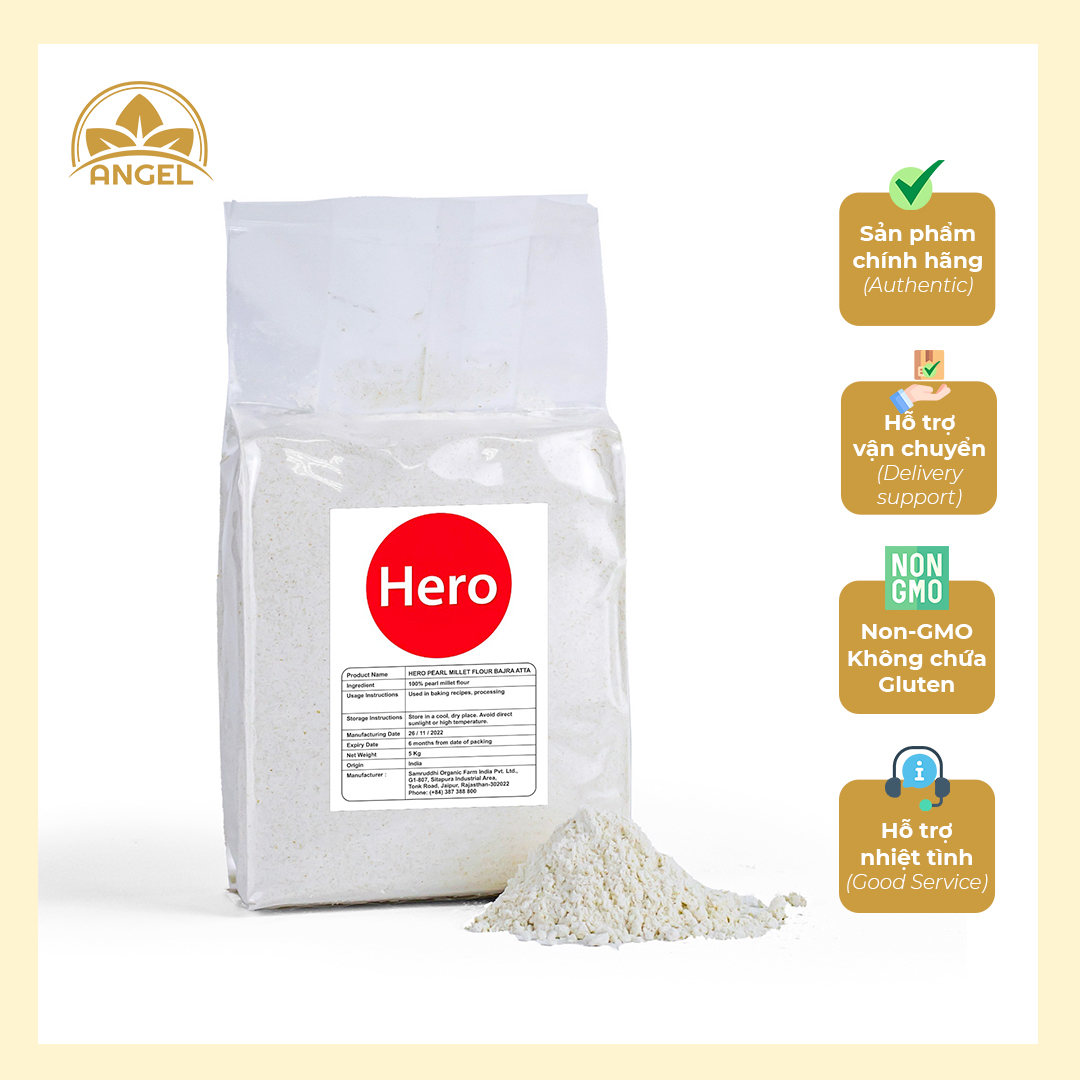 Bột Kê Ngọc Trai Hero Bajra Atta Nhập Khẩu