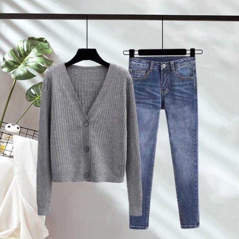 Áo len cardigan 3 khuy siêu phẩm - mềm, mịn, đẹp mã 09