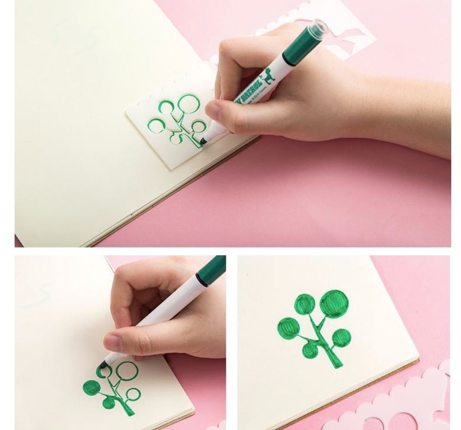 Bộ 8 Thước Vẽ Mỹ Thuật Trang Trí Sáng Tạo - Bảng Chữ Cái 2