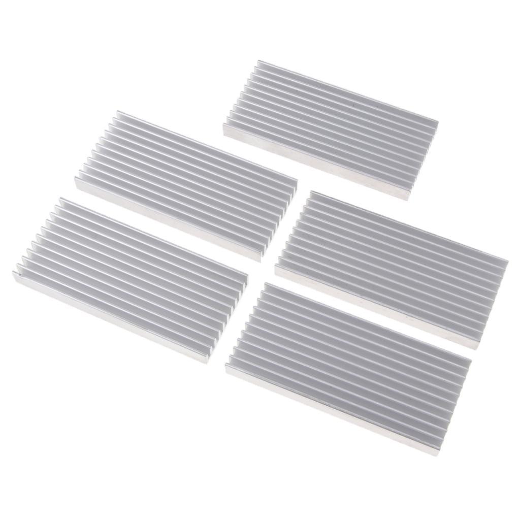 5X Aluminum   Cooling Fin 100*45*10mm for CPU LED Amplifier
