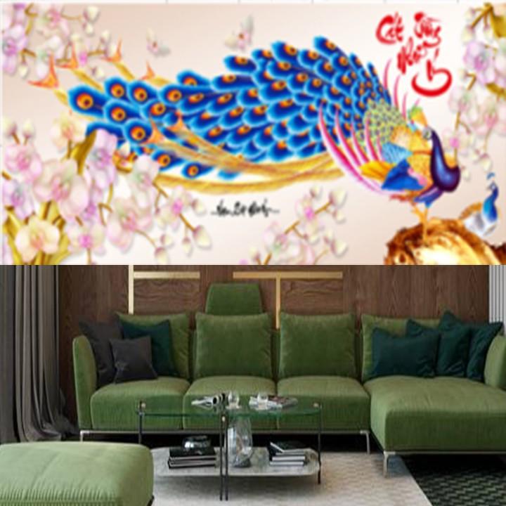 Tranh đá công cát tường như ý DF662 - kích thước: 120 * 55cm.