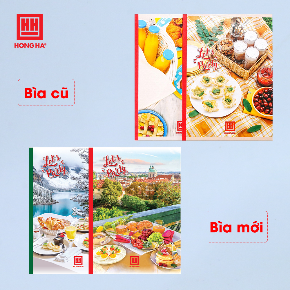 Vở kẻ ngang 200 trang Hồng Hà Let's Party 1426  - Giao màu ngẫu nhiên