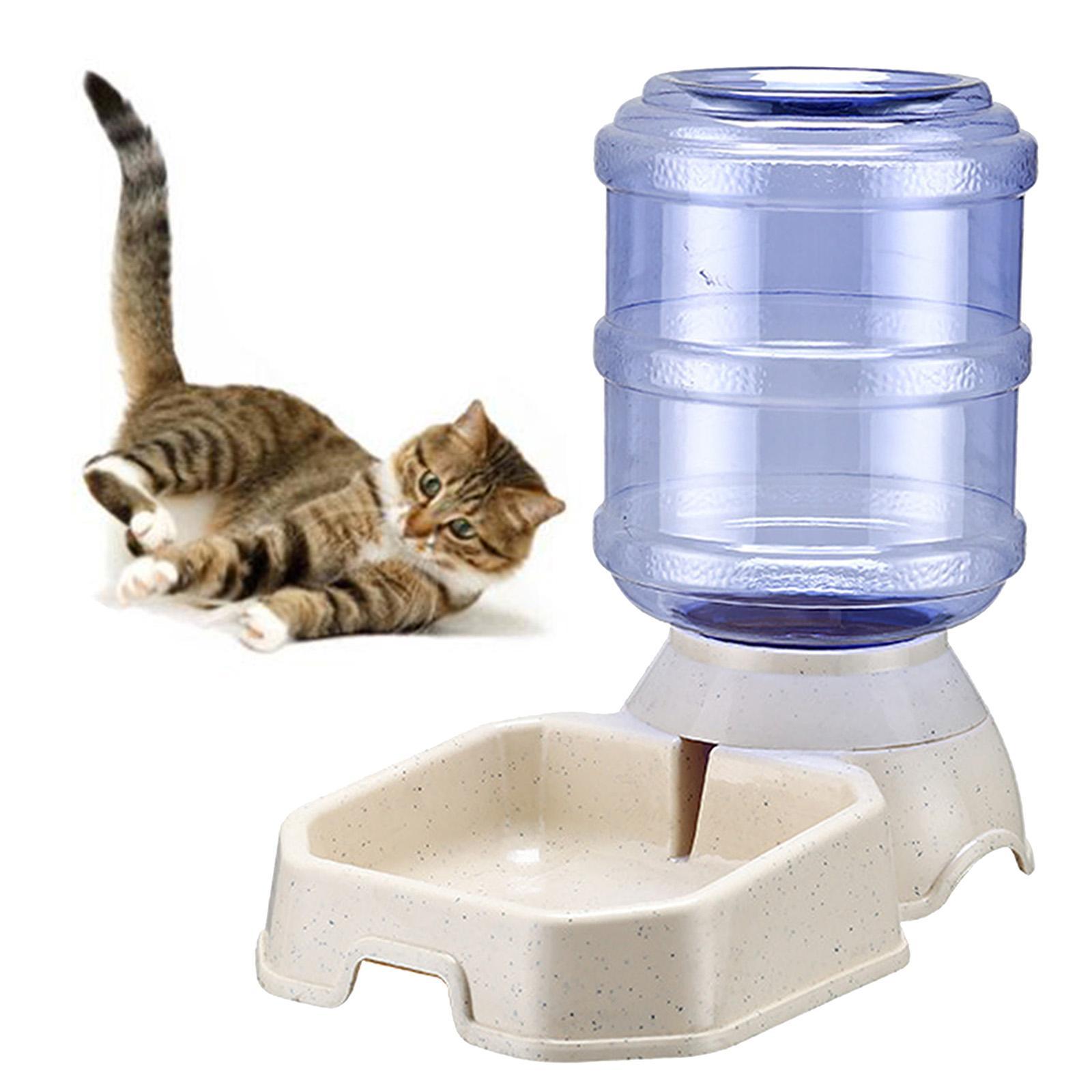2 Pieces 3.8L Gravity Automatic Pet Water Dispenser Dog Feeder Waterer Dish