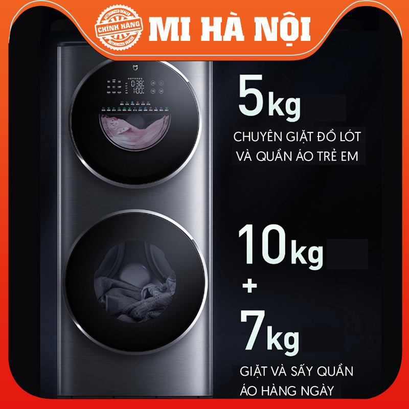 Máy Giặt Sấy Xiaomi Mijia 2 Tầng XM21 15Kg Sấy 7Kg Hàng chính hãng