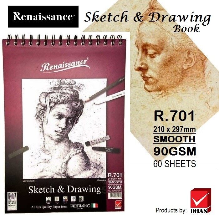 Tập sketch lò xo Renaissance A5 90gsm R702 ( Thái Lan )