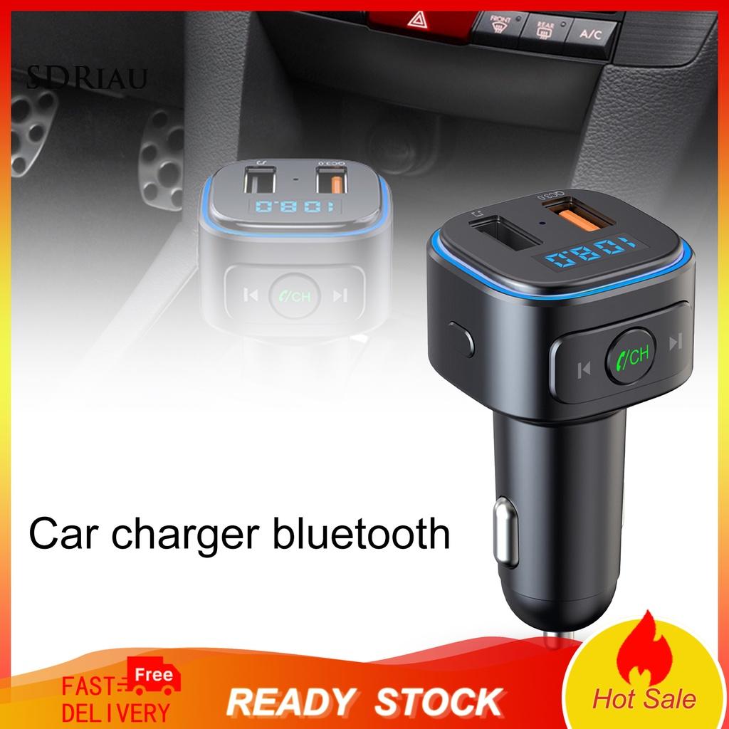 *QCDZ* T46 FM Transmitter QC3.0 Dual USB Black Noise Reduction MP3 Player Car Charger for Auto