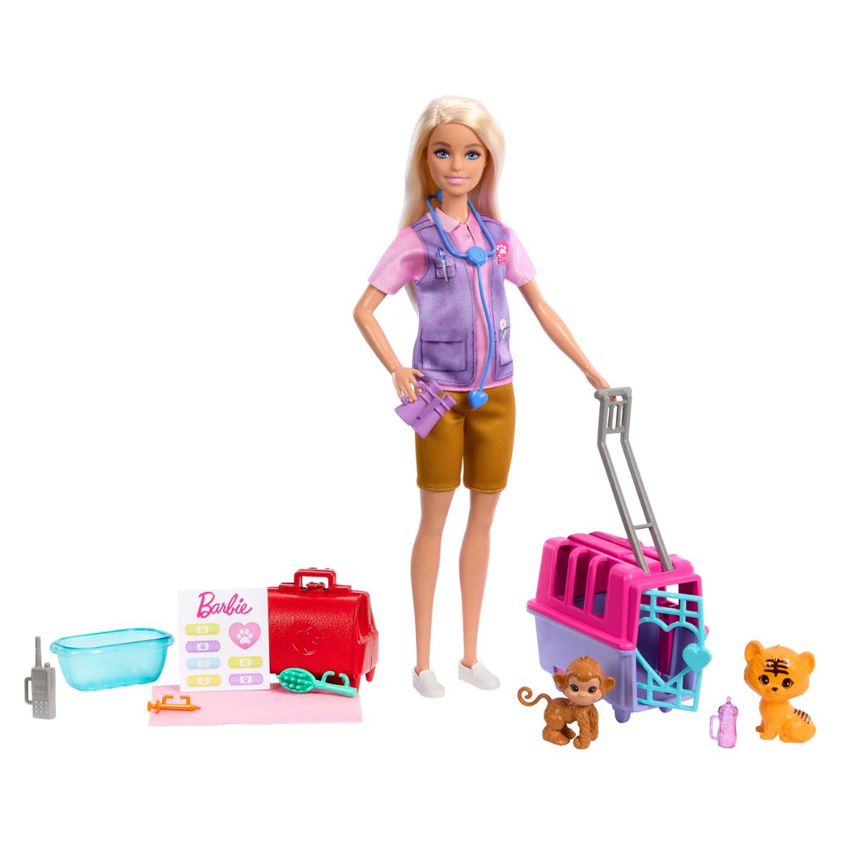 Đồ Chơi Búp Bê Barbie Và Trạm Cứu Hộ Động Vật BARBIE HRG50
