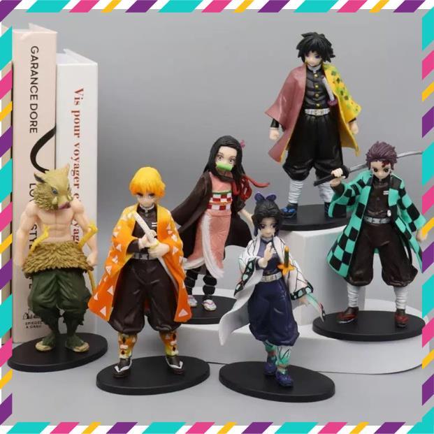 Mô Hình Thanh Gươm Diệt Quỷ , Tanjirou , Nezuko , Zenitsu , Inosuke , Giyuu - Figure Kimetsu No Yaiba, Cao 18-20cm