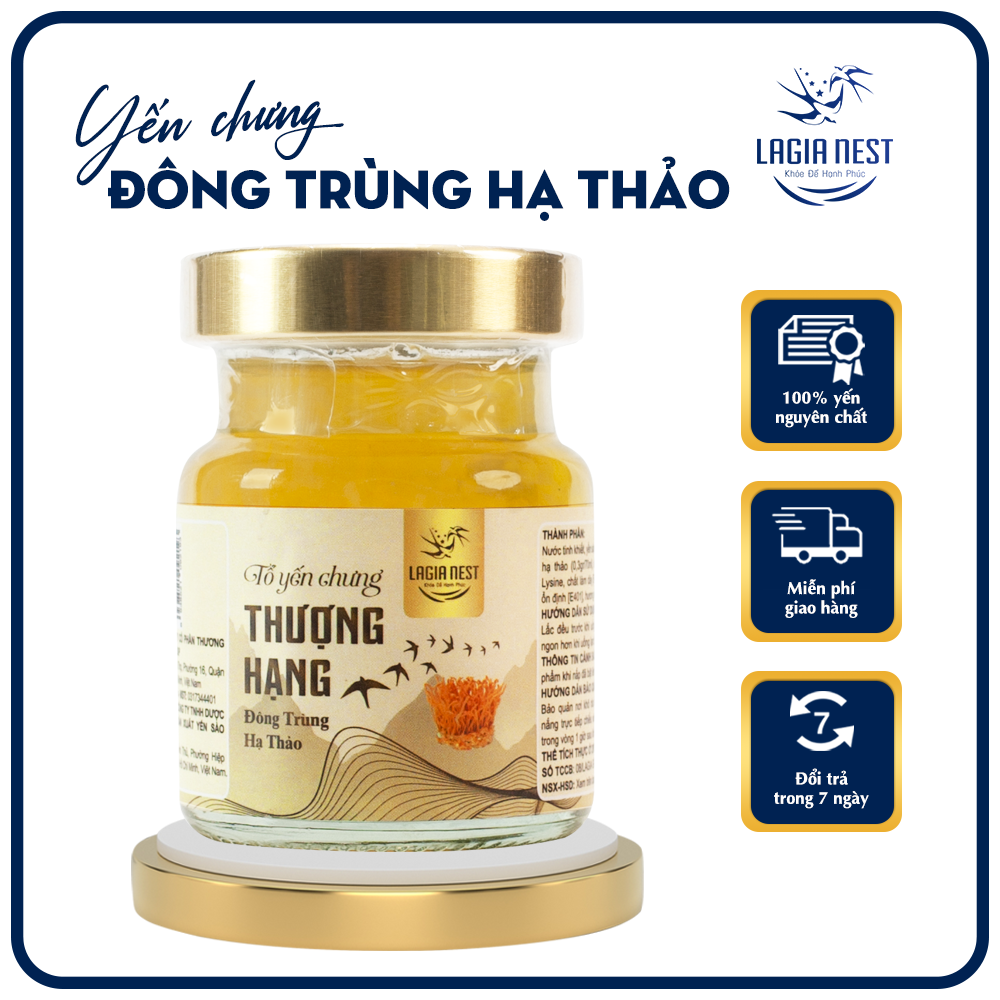 LAGIA Nest - Yến Chưng Đông Trùng Hạ Thảo  30% Yến Nguyên Chất - 70ml