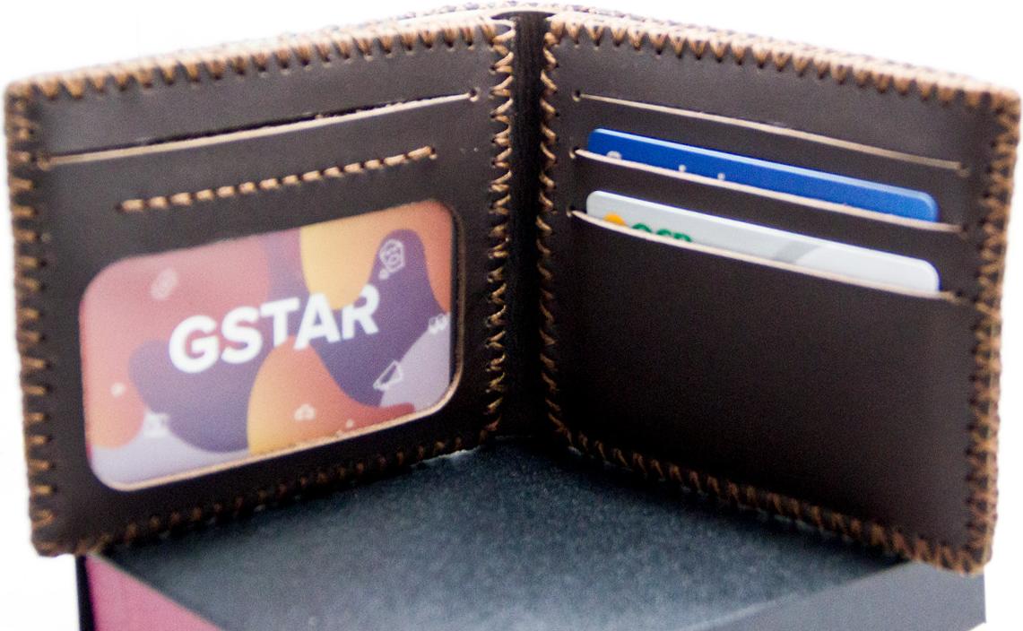 Ví Da Bò Cao Cấp Nam Dòng Sản Phẩm Handmade Màu nâu nguyên bản BA0006