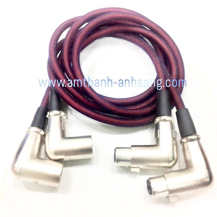 dây tín hiệu âm thanh Jack XLR đực cái cong 02 dây zắc XLR rắc âm thanh XLR cong đực cái