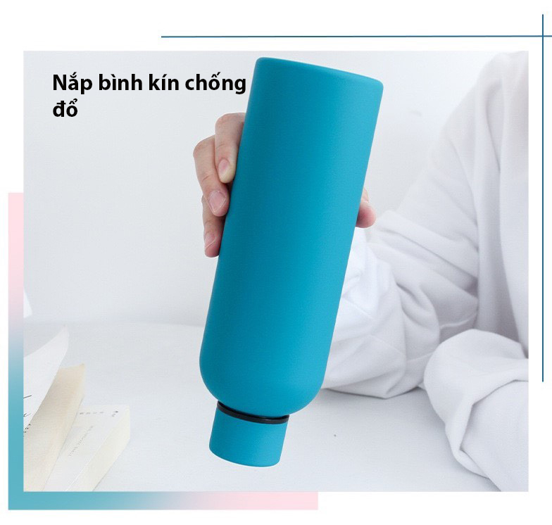 Bình giữ nhiệt inox 304 dung tích 500 màu trơn cá tính