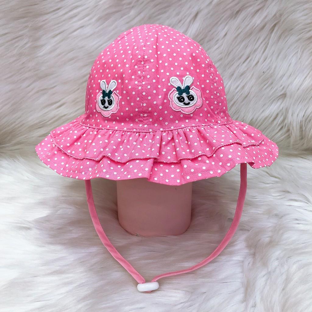 Nón Vành Bé Gái Bèo Thỏ Màu Cao Cấp Duy Ngọc Size 52 Dành Cho Bé Từ 3 Đến 5 Tuổi, hàng chính hãng