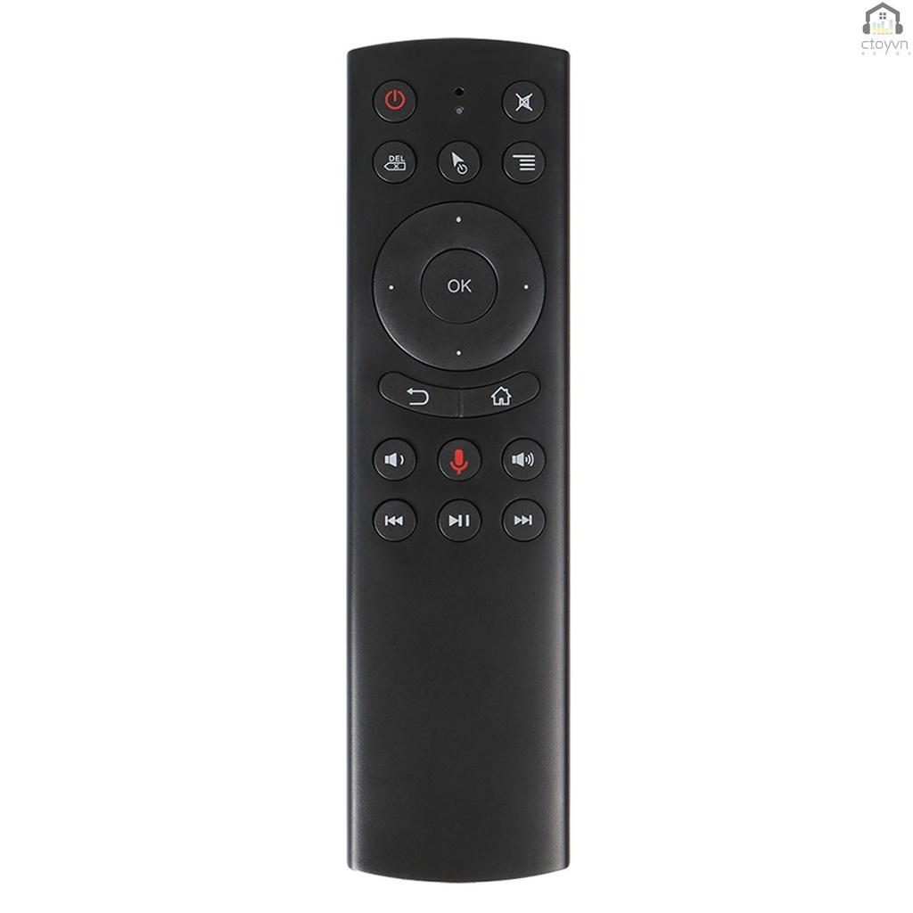 Chuột bay không dây G20 2.4GHz điều khiển bằng giọng nói màu đen cho máy tính STB Android TV Box HTPC