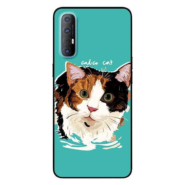 Ốp lưng dành cho Oppo Reno 3 Pro mẫu Chú Mèo Ba Màu