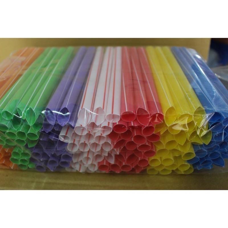 1 Bịch ống hút trà sữa nhiều màu 450g khoảng 200 ống hút