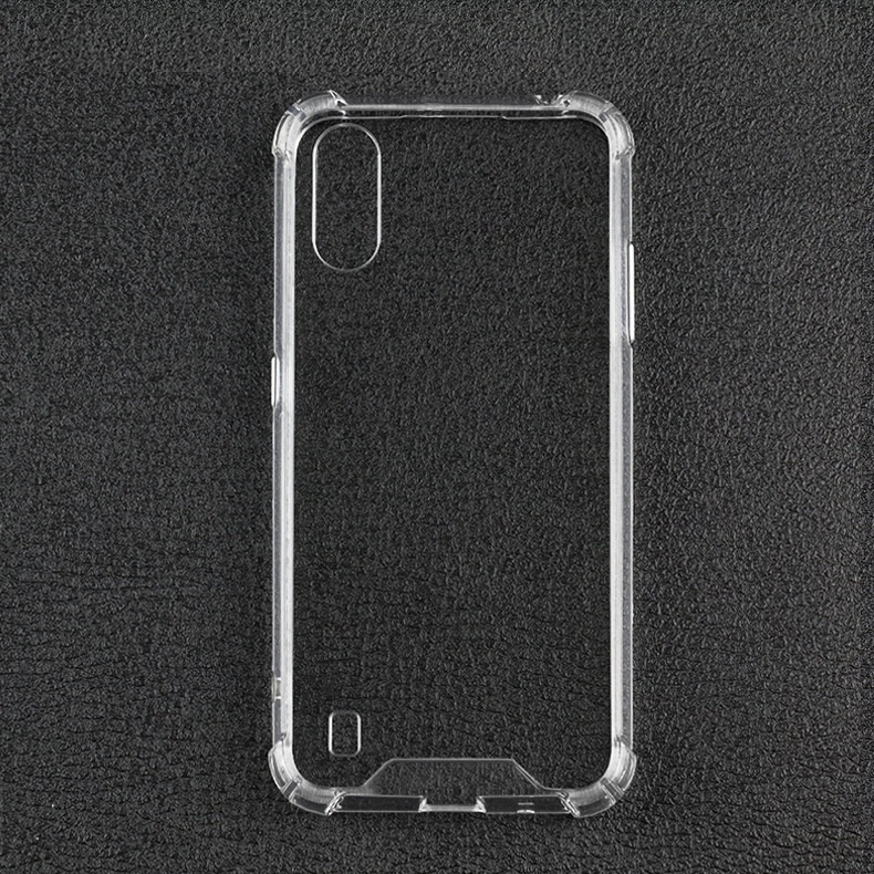 Ốp lưng cho Samsung Galaxy A01 chất liệu silicon dẻo trong chống sốc cao cấp