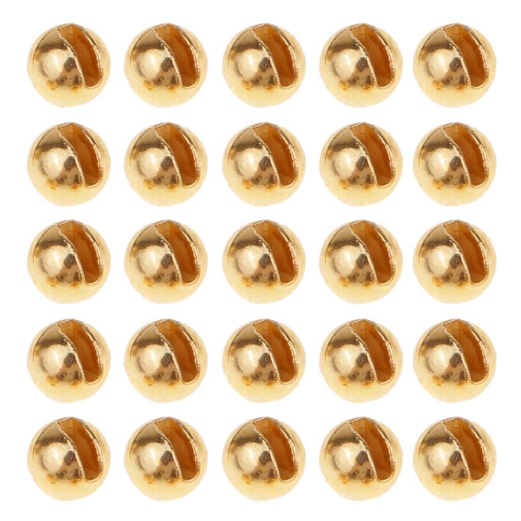 4-8pack 25pcs Fly Tying Slotted Tungsten Beads Heavy Nymphs Head Ball Beads