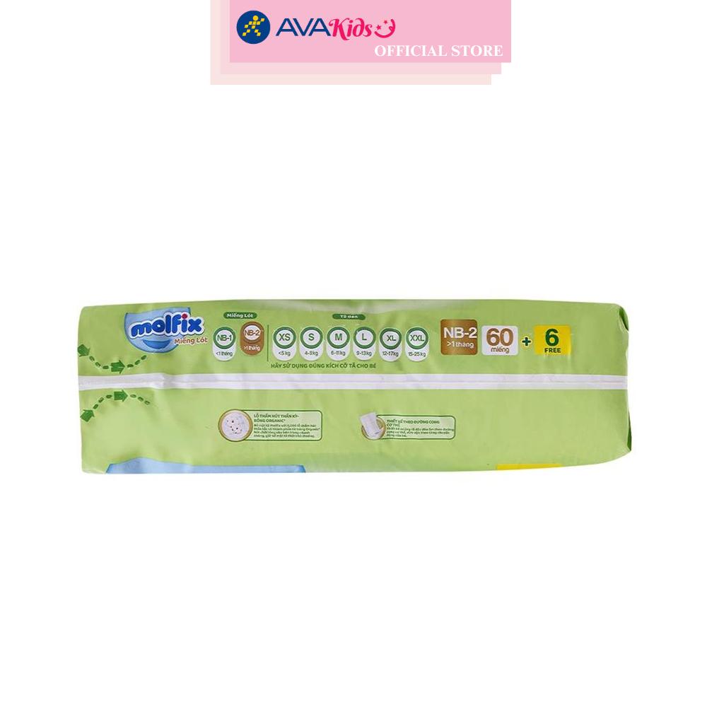 Miếng lót Molfix thiên nhiên size NB2 60 + 6 miếng (Từ 1 tháng)