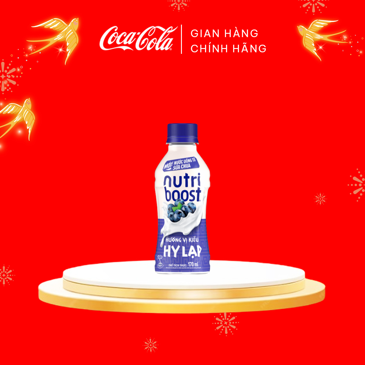 Lốc 24 Chai Thức Uống từ Sữa Chua Nutriboost Vị Việt Quất