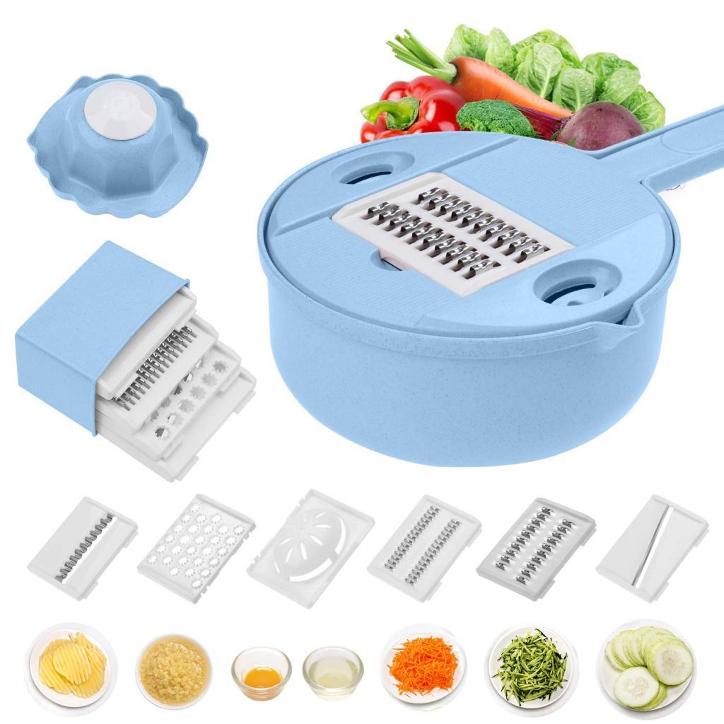 Vegetable Slicer With Drain Basket 10 In 1 Slicer, Multifunctional Kitchen Tools Fruit And Vegetable Slicer