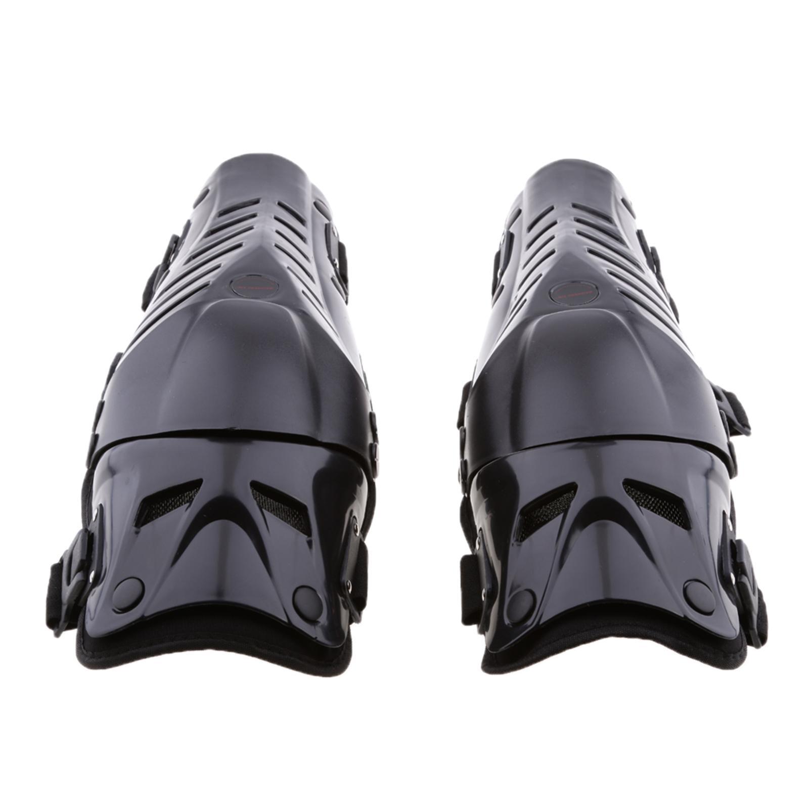 Motorcycle Motocross Racing Knee Shin Guards Pads  Protector Gear Black