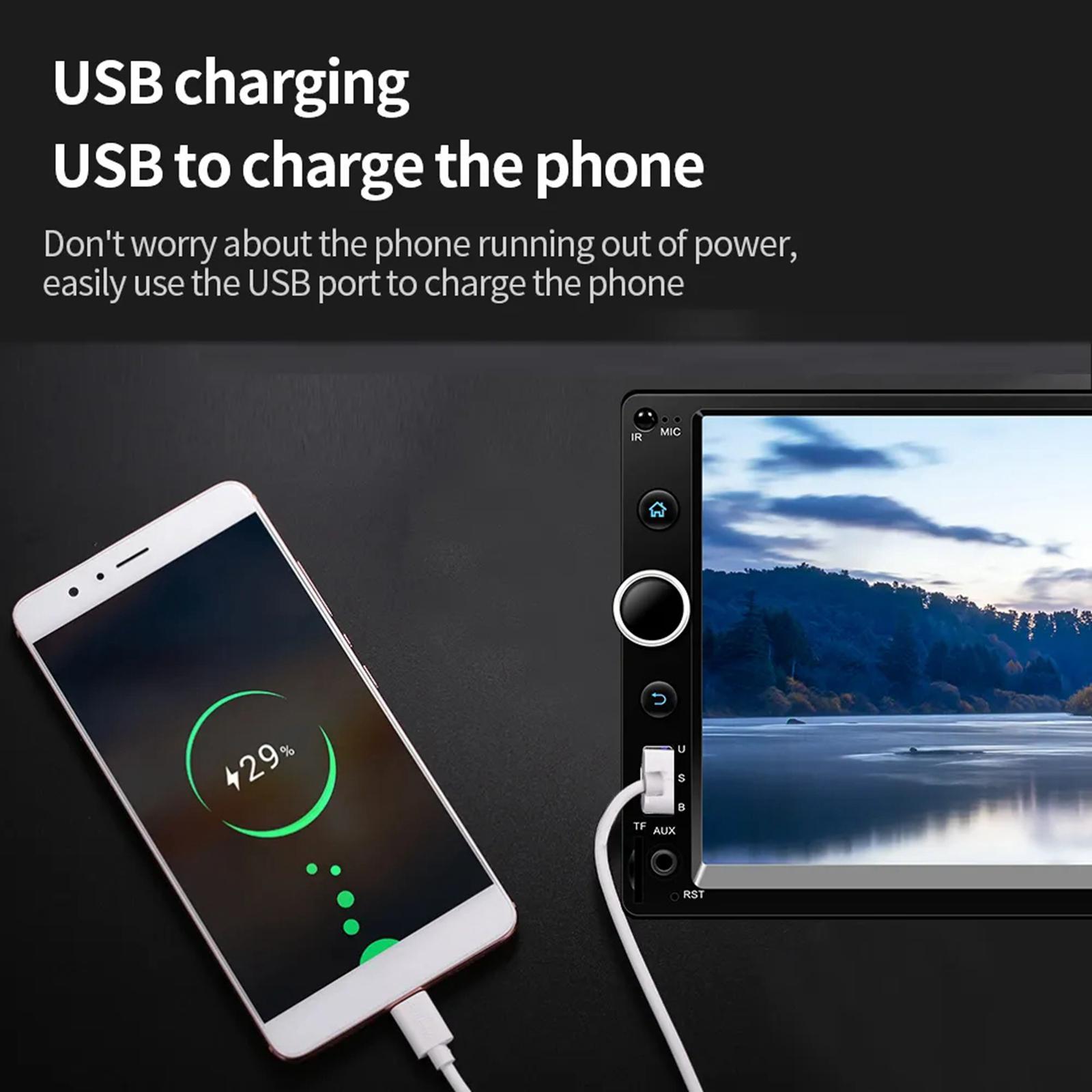 7inch Screen Car  Player Handsfree  FM Radio Remote Control