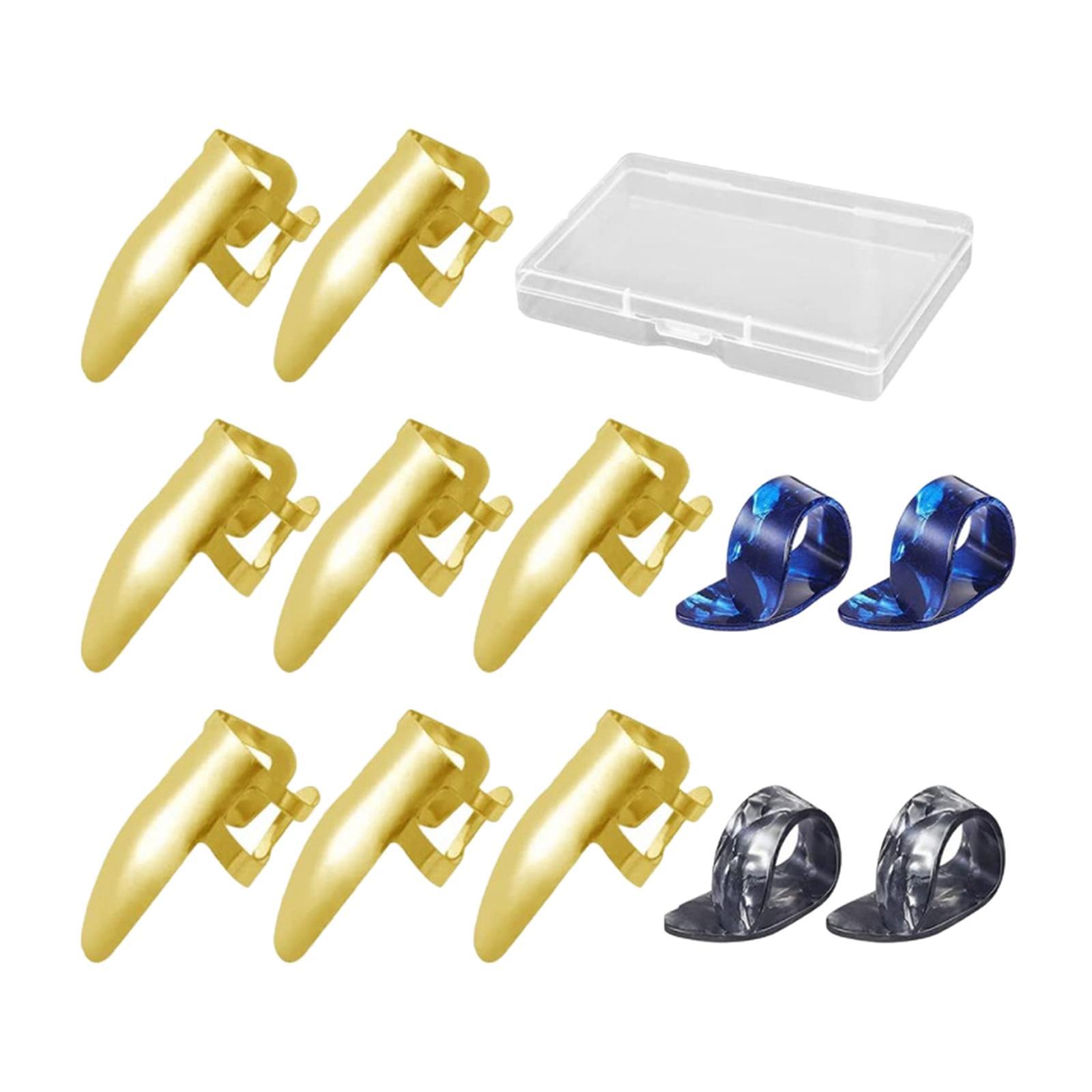 Metal Finger Picks Musical Instrument Accessories Steel Finger Picks Set