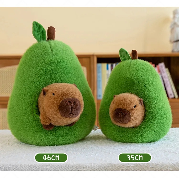 Thú nhồi bông capybara trong quả bơ đáng yêu - Size từ 25cm đến 45cm - Móc khoá gấu bông Capybara