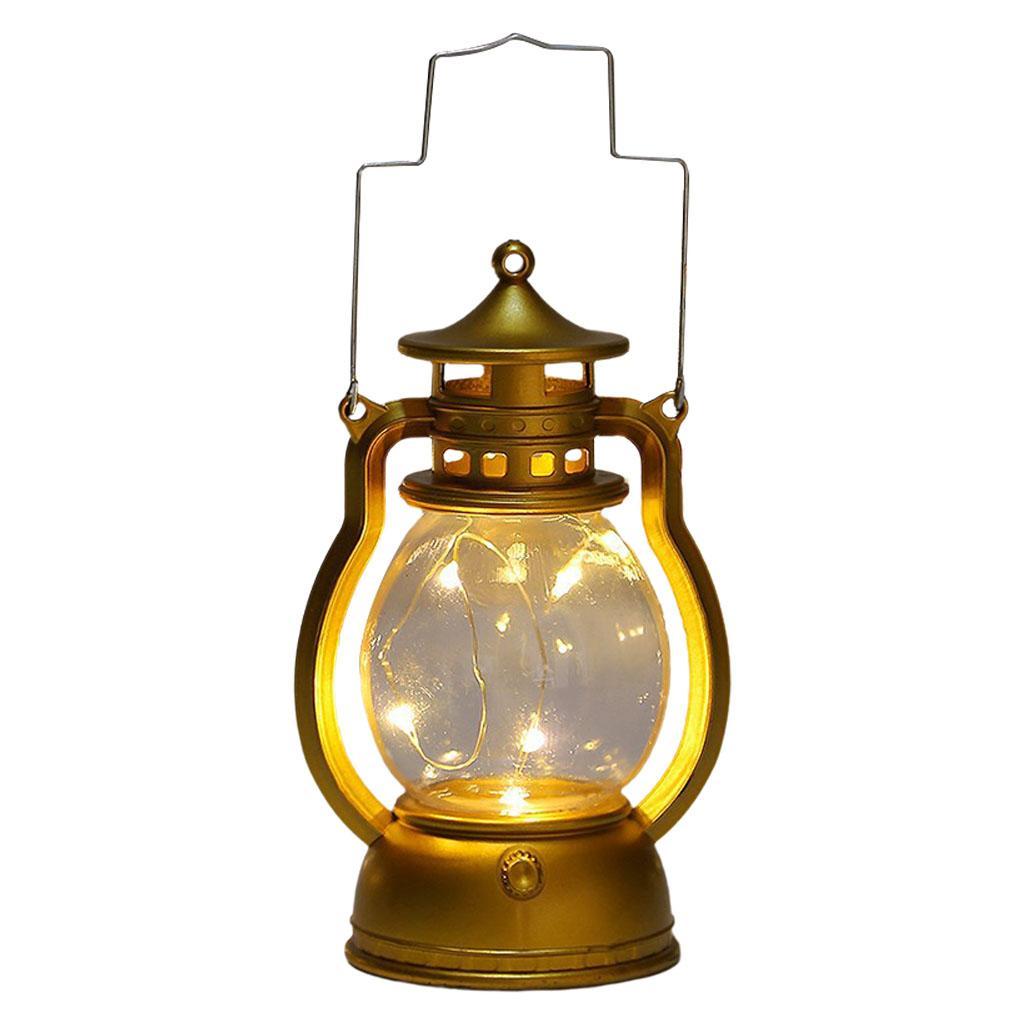 2Pcs Decorative Oil Lamp Christmas LED Lantern Lamp Hanging Lantern for Home