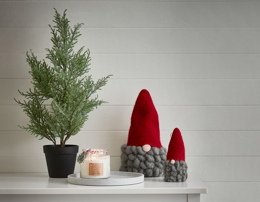 Khay trang trí | JYSK Nisse | polyresin/polystone | xám nhạt |  R15xD50xC2cm