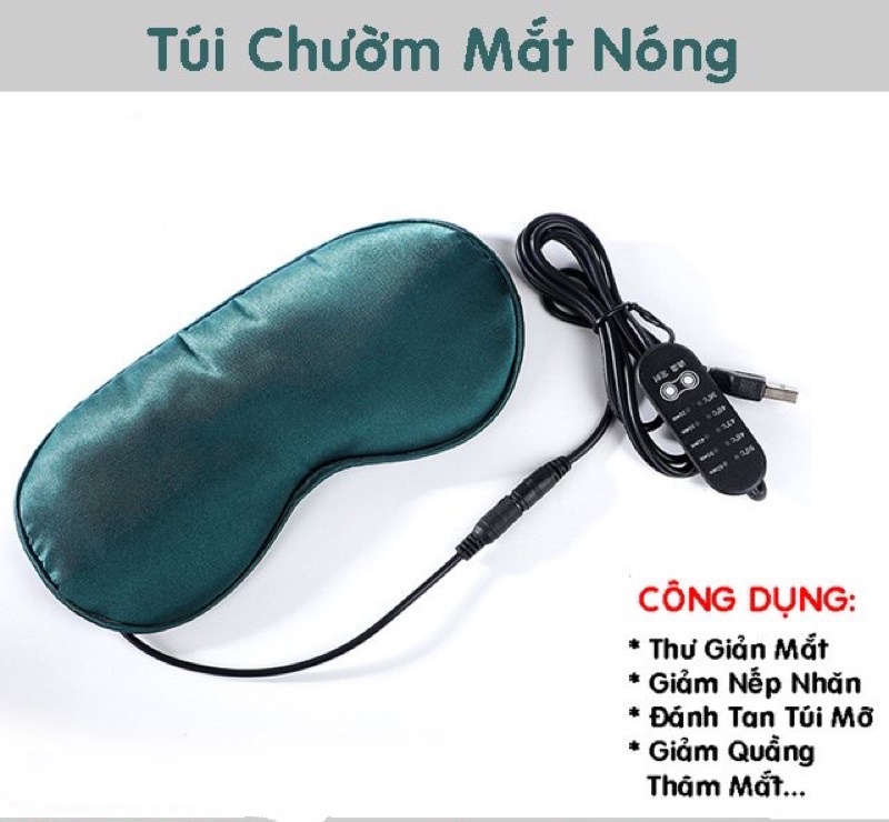 Máy chườm nhiệt ngải cứu Tak thảo mộc bản tiếng Việt- thư giãn giảm quầng thâm,mõi mắt.Túi chườm mắt ngải cứu