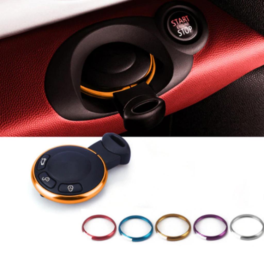 2x Aluminum Key Ring Decorative Chain for  Clubman Countryman Red