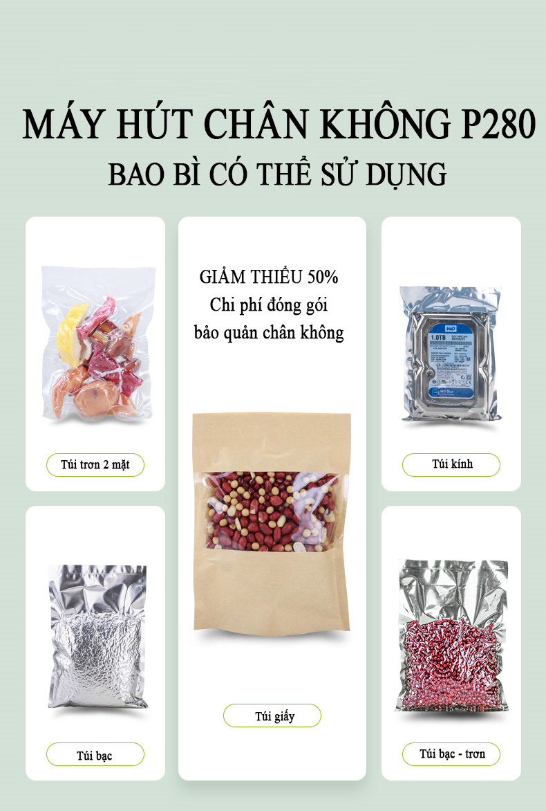 Máy Hút Chân Không - Hút được nhiều loại bao bì, bọc hút, túi hút