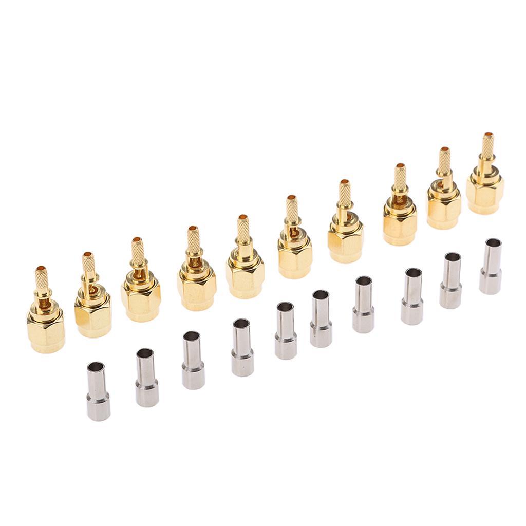 10 Pieces Connector SMA Connector Pin Crimp