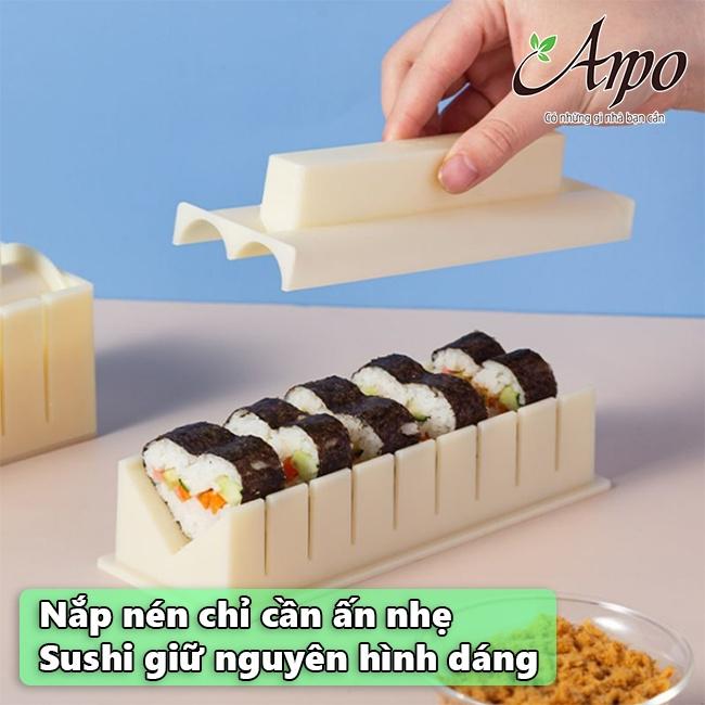 Khuôn Làm Sushi, Cơm Cuộn, Kimbap Phong Cách Nhật Bản Cao Cấp - Khuôn Cuộn Sushi Hình Trái Tim Dễ Dàng Sử Dụng