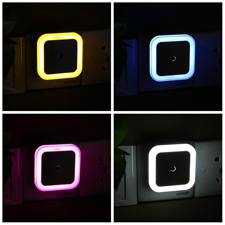 Đèn ngủ LED cảm ứng vuông, tròn tự động bật tắt