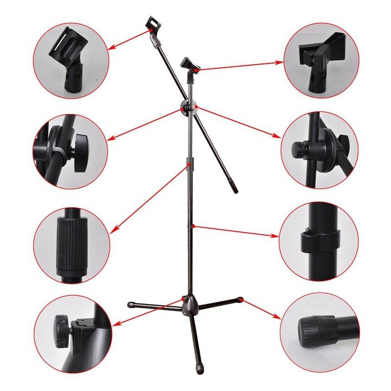 Chân micro đứng Pro Microphone Stands Chân đế trợ giảng, micro sân khấu