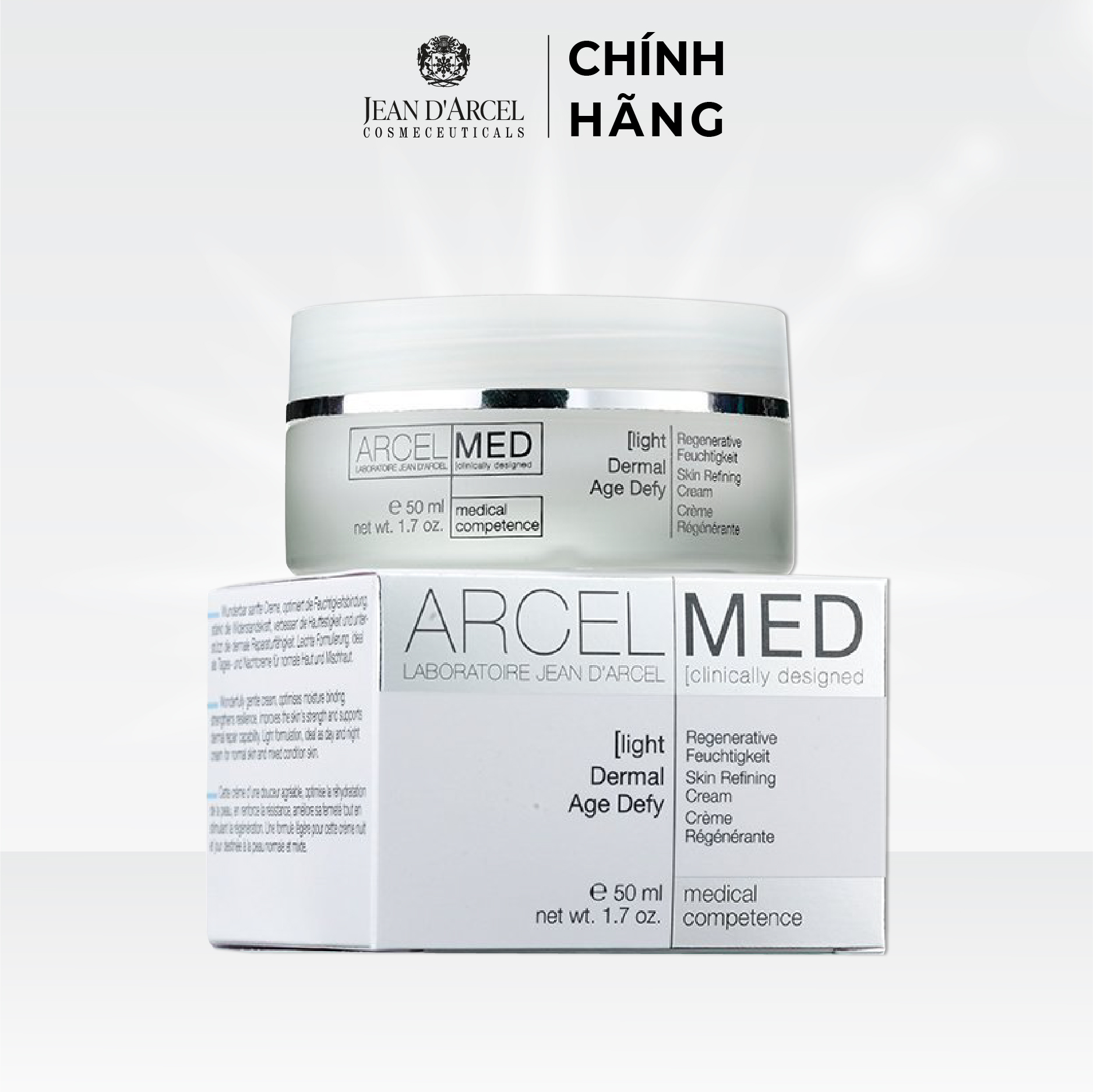 J19 Kem phục hồi da yếu hoặc bị thương tổn Arcelmed - Dermal Age Defy 50ml - JDA