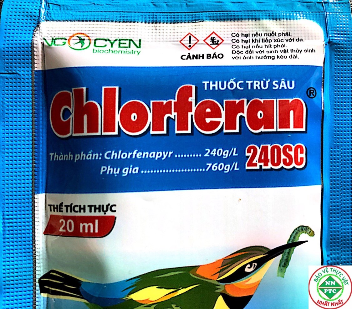 THUỐC TRỪ SÂU chlorferan 240SC  CHIM SÂU - VUA DIỆT SÂU CUỐN LÁ, SÂU Đục Thân