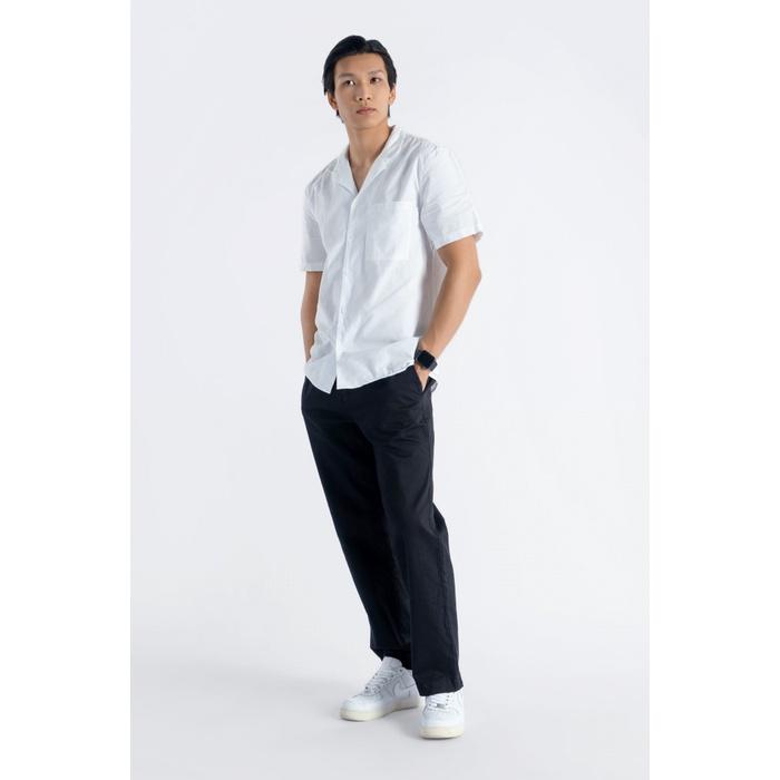 ÁO SƠ MI NAM TAY NGẮN CUBAN SHIRT màu TRẮNG FORM REGULAR - 10S22SHS011 | LASTORE MENSWEAR