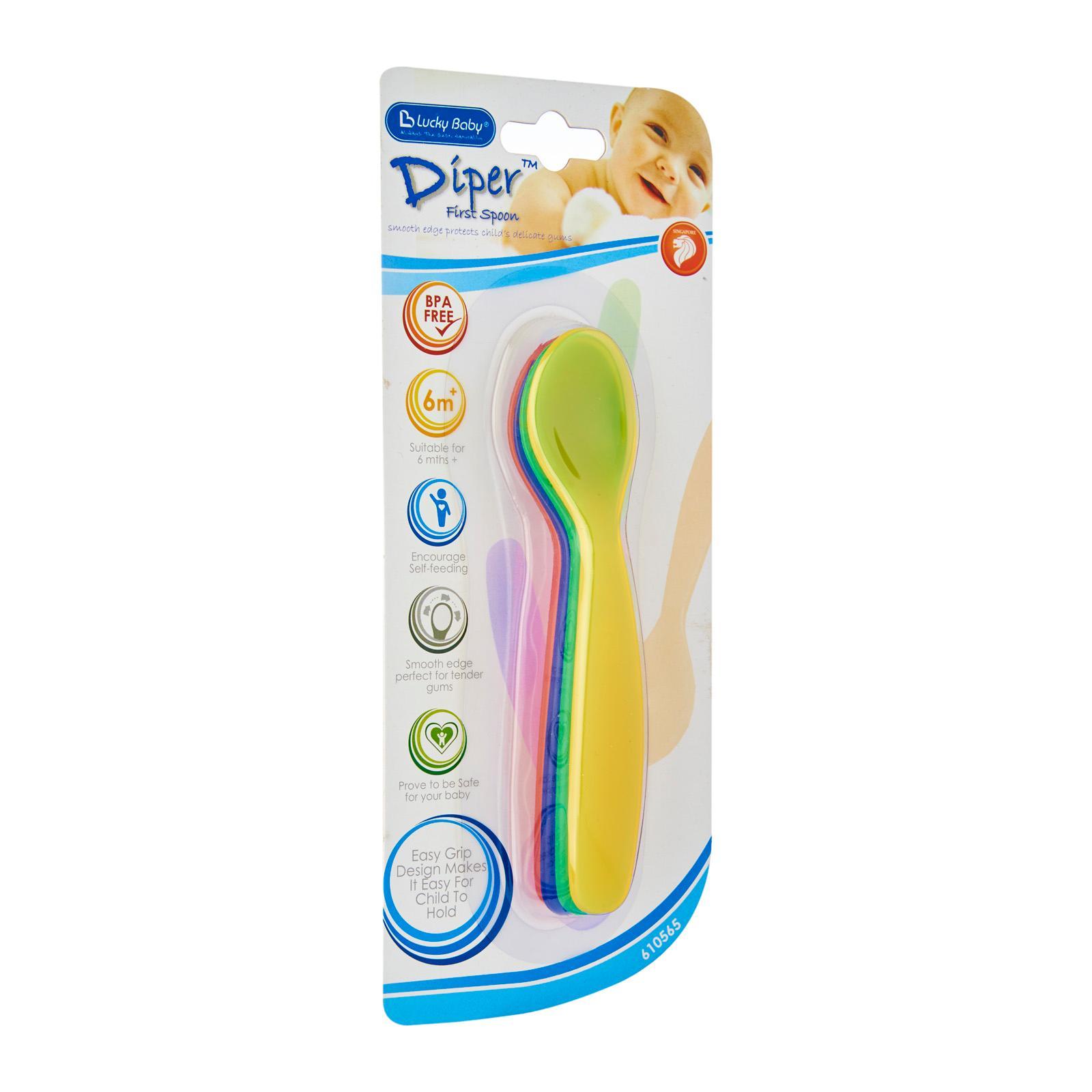 Vĩ muỗng cho bé Lucky Baby - Diper First Spoon 610565