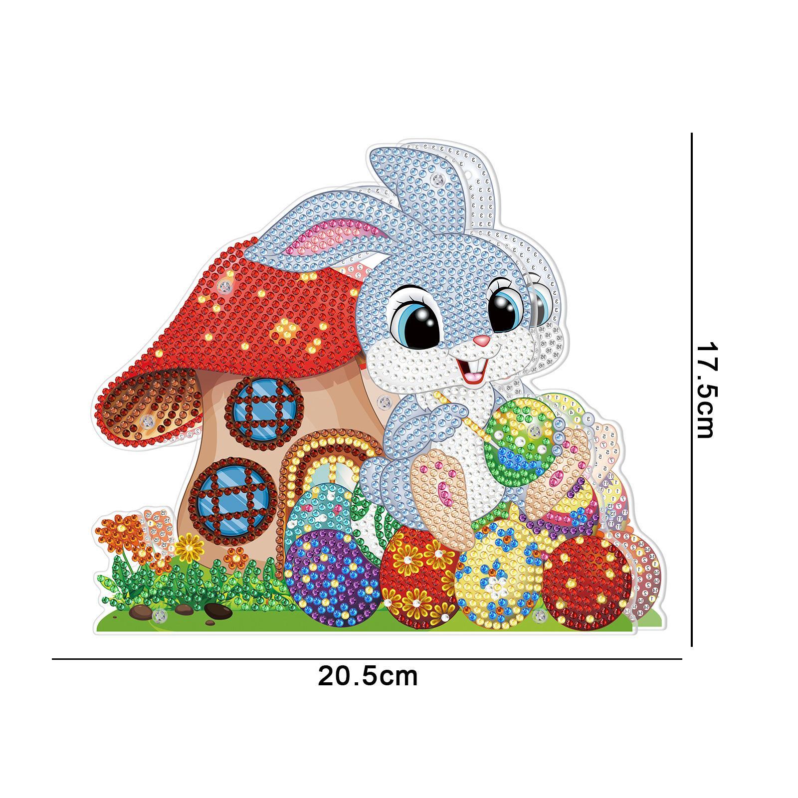 DIY  Easter Rabbit Decoration Handmade Diamond Drawing